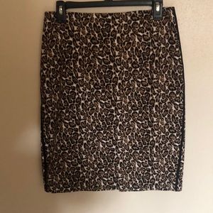White House Black Market Animal Print Skirt